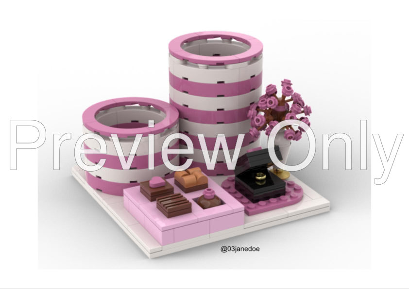 LEGO MOC Pencil Holder Valentine's Day by 03janedoe Rebrickable