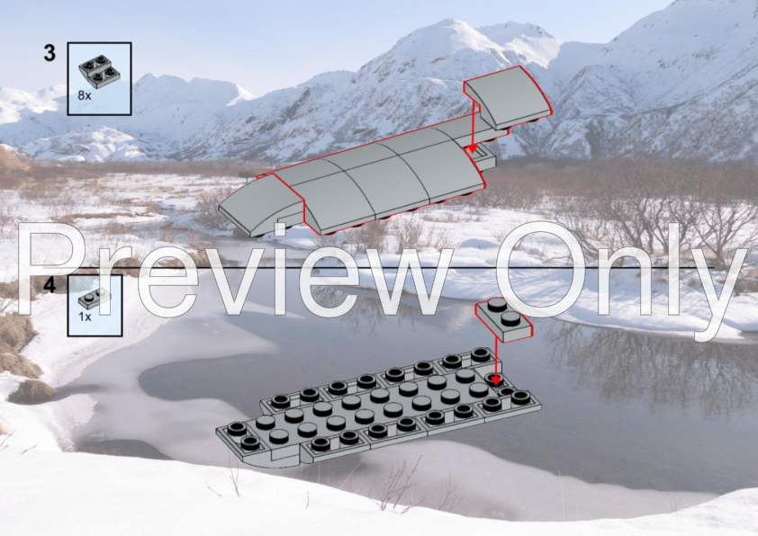 LEGO MOC LEGO Polaris Snowmobile & Cargo Sled US Special Operations