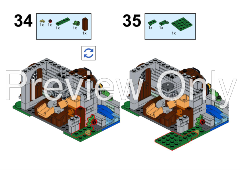 LEGO MOC Water Mill - Medieval Village by MidiBricks | Rebrickable ...