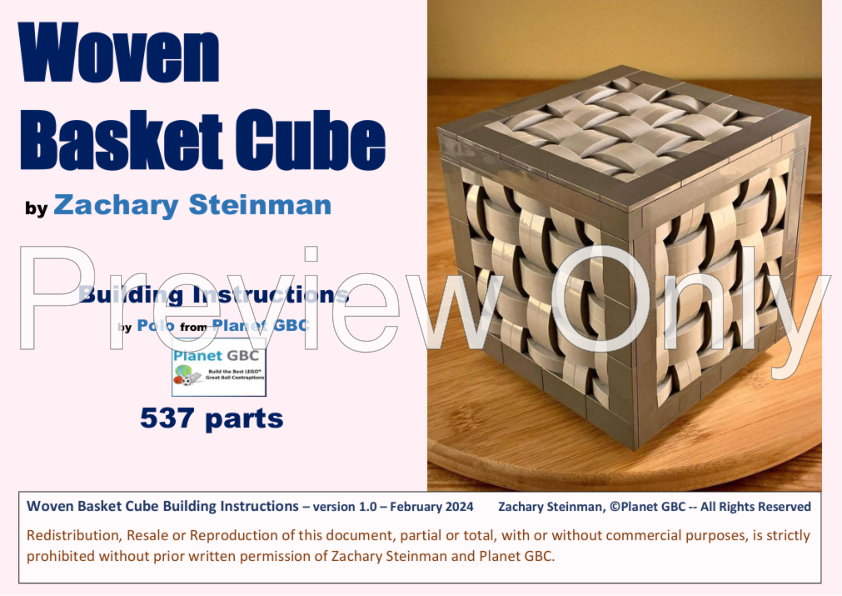 LEGO MOC Woven Basket Cube, by Zachary Steinman by GBC