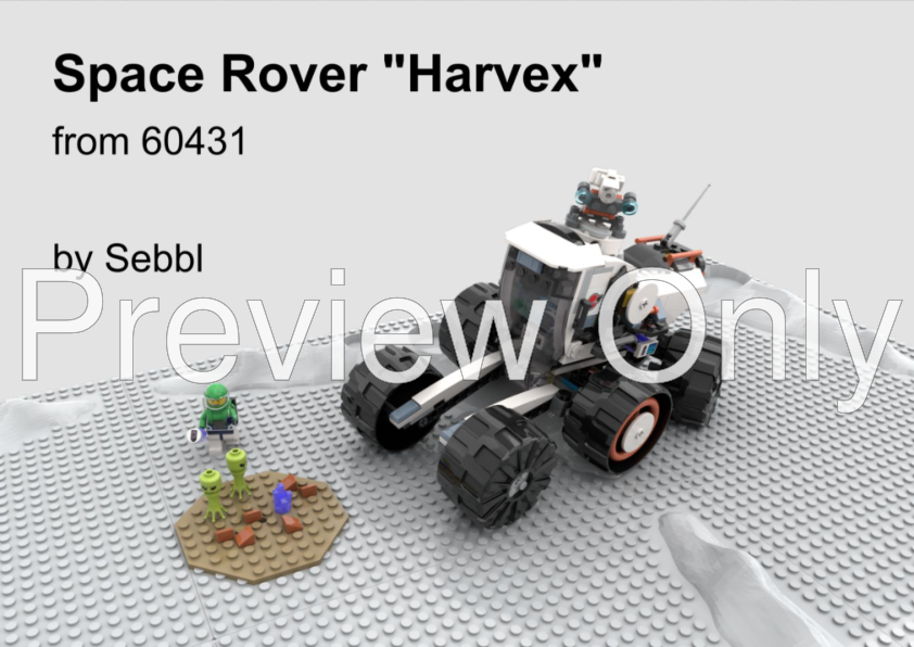 LEGO MOC 60431: Technic Functions! - Space Rover with Steering