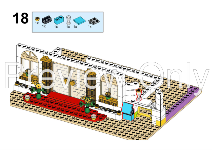 LEGO MOC Restaurant and Icecream parlor, Alternate build of Lego41101 ...