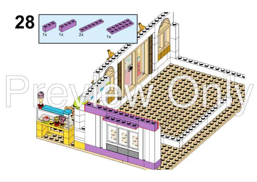 LEGO MOC Restaurant and Icecream parlor, Alternate build of Lego41101 ...