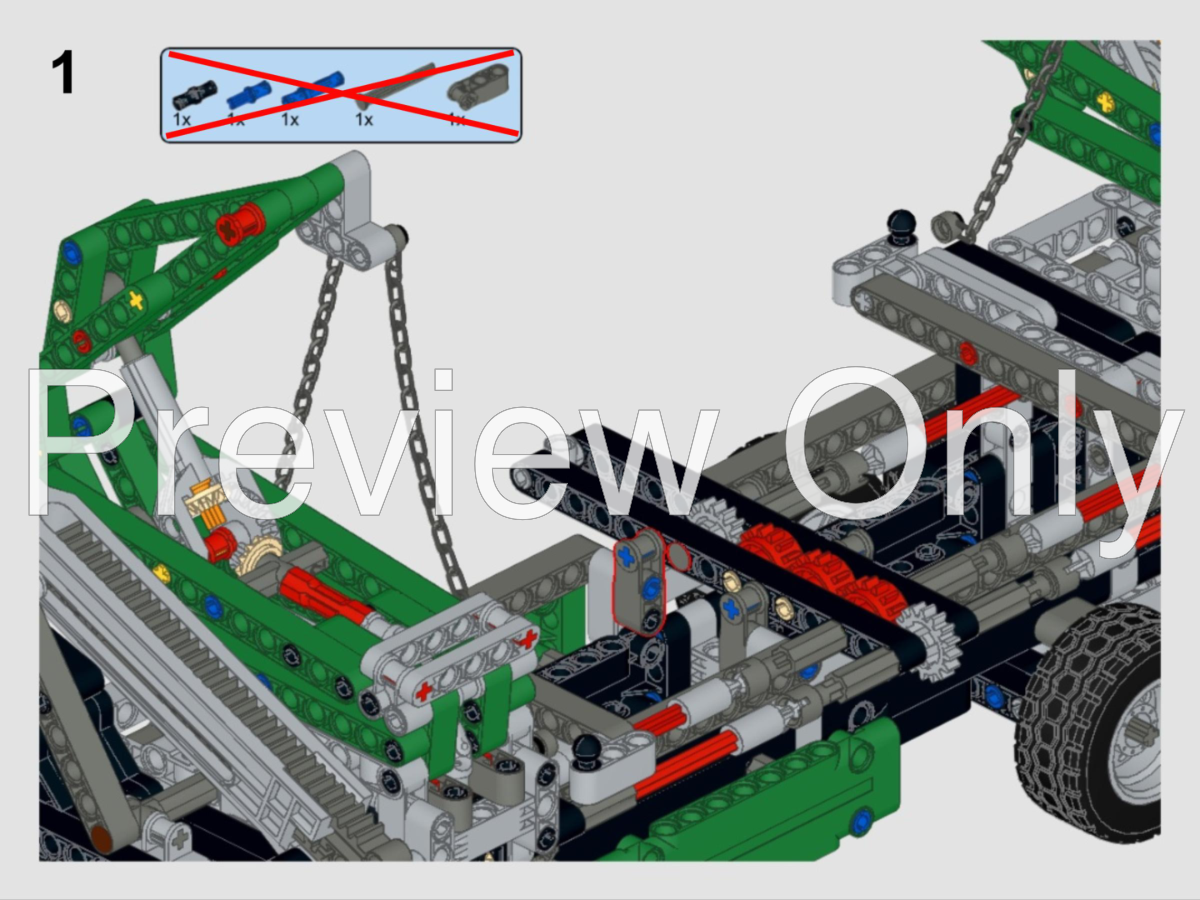 LEGO MOC 42078 Mack Full RC – PF by LegoDesigner | Rebrickable - Build ...
