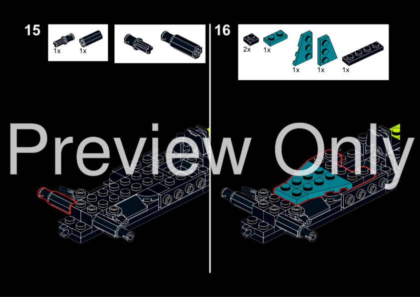 LEGO MOC Aston Martin AMR24 by Taters | Rebrickable - Build with LEGO