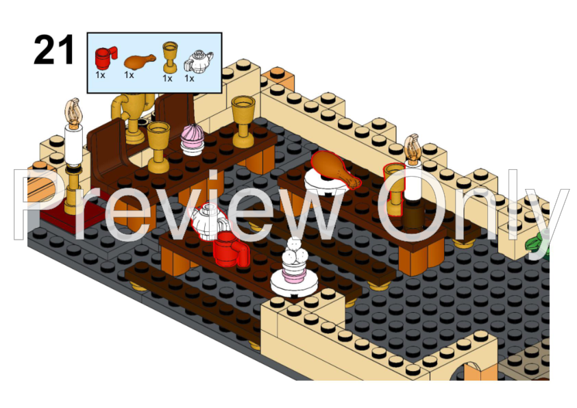 LEGO MOC Great hall tower by Mr_Minifigure Rebrickable Build with LEGO