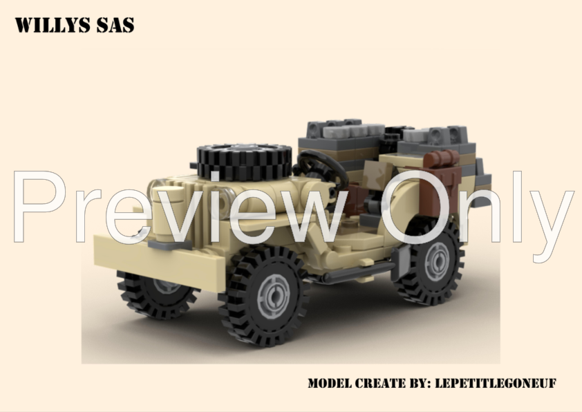 LEGO MOC Jeep Willys SAS / WW2 by Lepetitlegoneuf | Rebrickable - Build