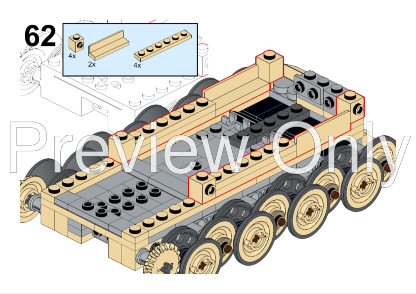 LEGO MOC-179818 WW2 Tiger E German Tank V2 Desert by NLBricks