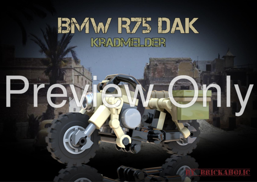 LEGO MOC Motorcycle BMW R75 DAK Kradmelder e Sidecar by Darcanj ...