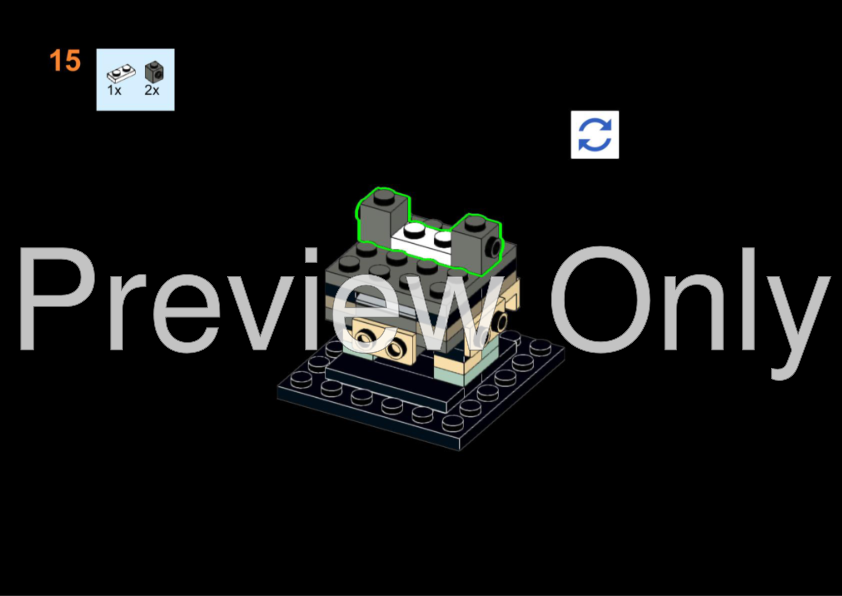 LEGO MOC Ahsoka Tano Brickheadz by Ant0noo Rebrickable Build with LEGO