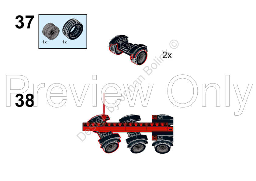 Lego Moc 3 Axle Brick Trailer By Jbolink Rebrickable Build With Lego