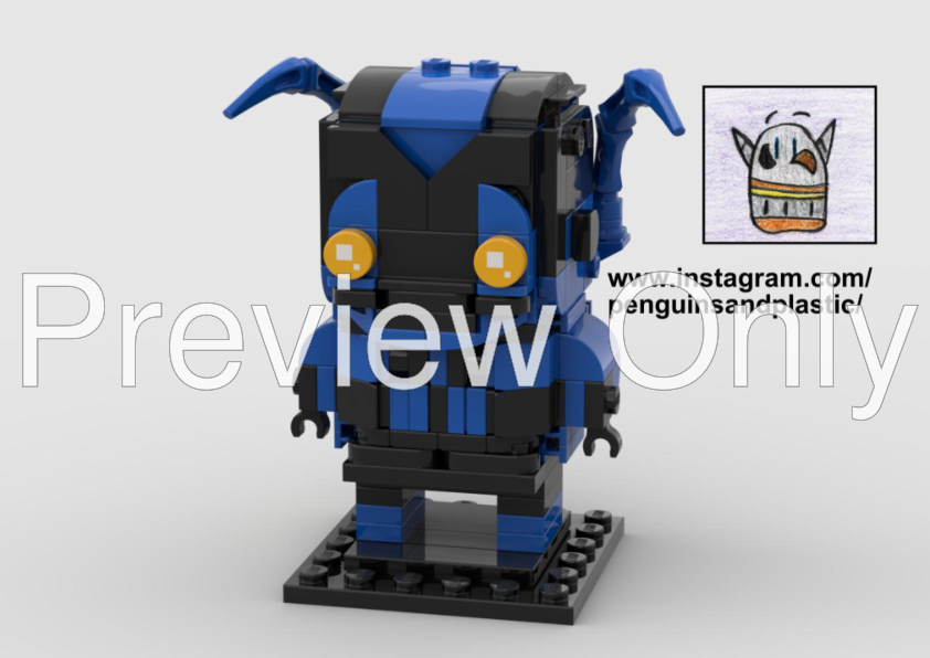 LEGO MOC Blue Beetle Brickheadz by Penguins and plastic | Rebrickable ...