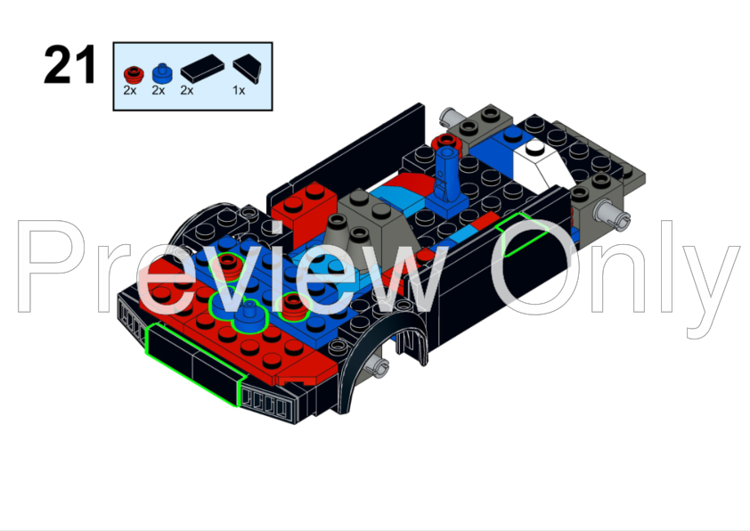 チャッピー 76908 Dodge Viper - Lego Speed Champions Alternative MOC Tutorial