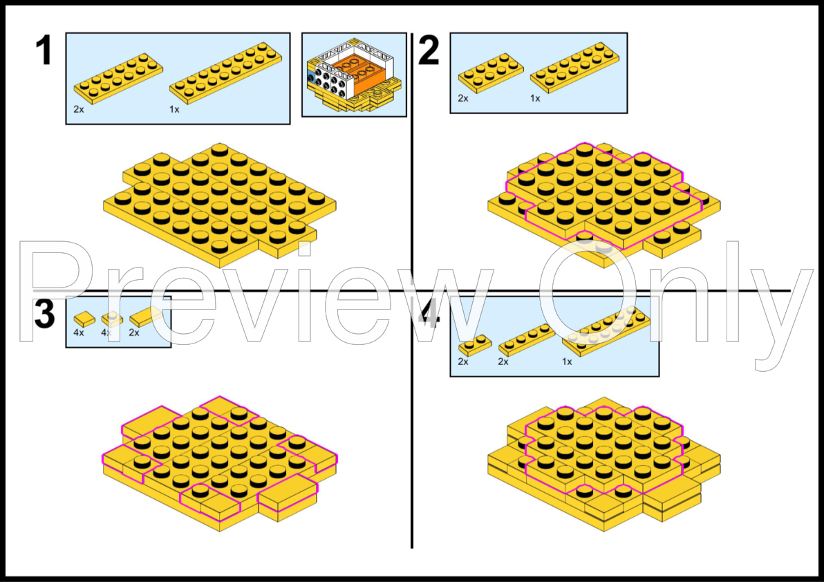LEGO MOC Heart Eyes Emoji by BluePlaidBricks Rebrickable Build with