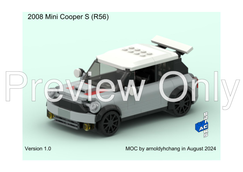 White Mini R56 Build LEGO MOC-194116 2008 Mini Cooper S (R56) by ac-bricks | Rebrickable ...