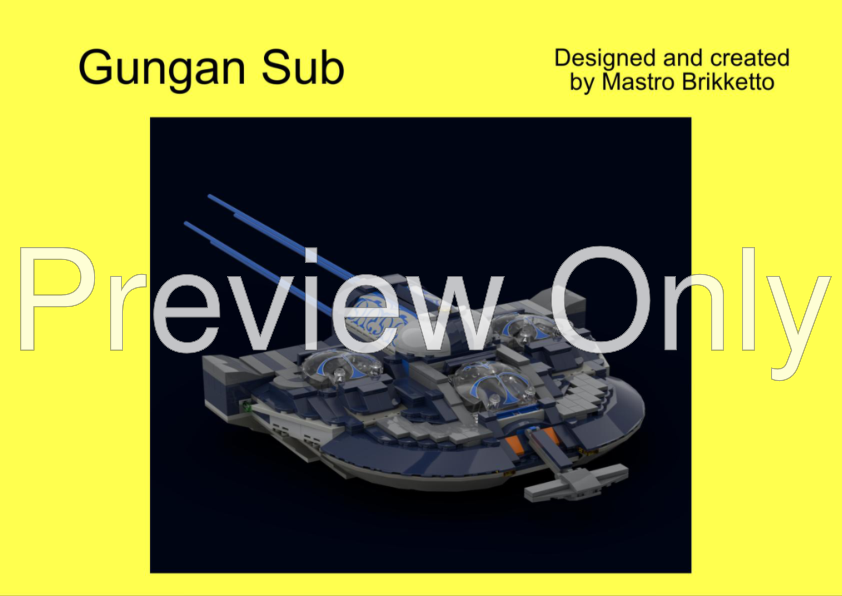 LEGO MOC Gungan Sub by MastroBrikketto | Rebrickable - Build with LEGO