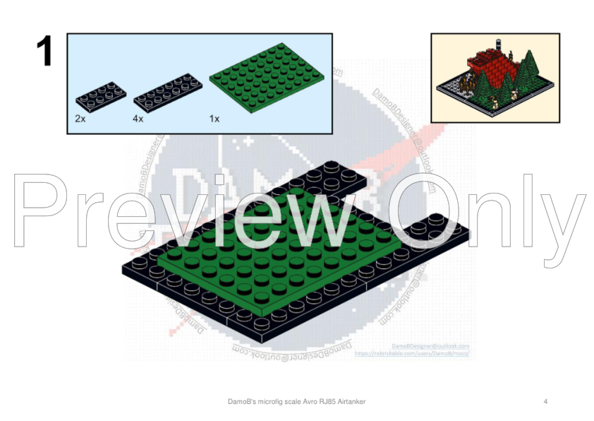 LEGO MOC Microfig scale Avro RJ85 airtanker by DamoB | Rebrickable ...