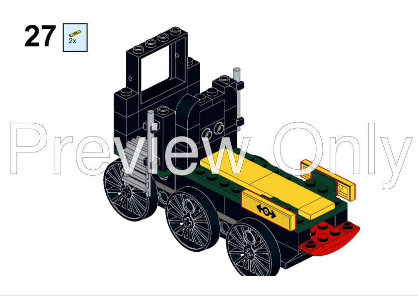 LEGO MOC Train with carriages by v100Bricks | Rebrickable - Build with LEGO