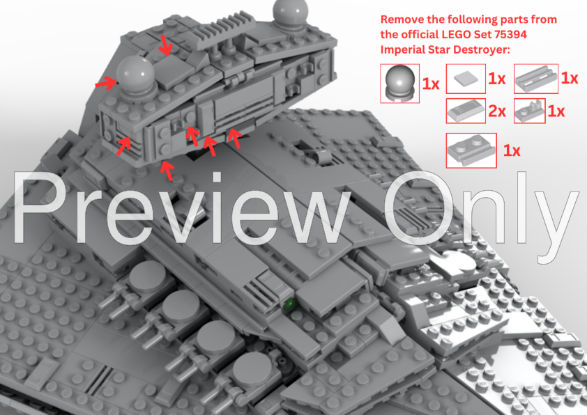 LEGO MOC Venator-class Star Destroyer (Imperial) [75356 Alternate Builld]  by nickwood5 | Rebrickable - Build with LEGO