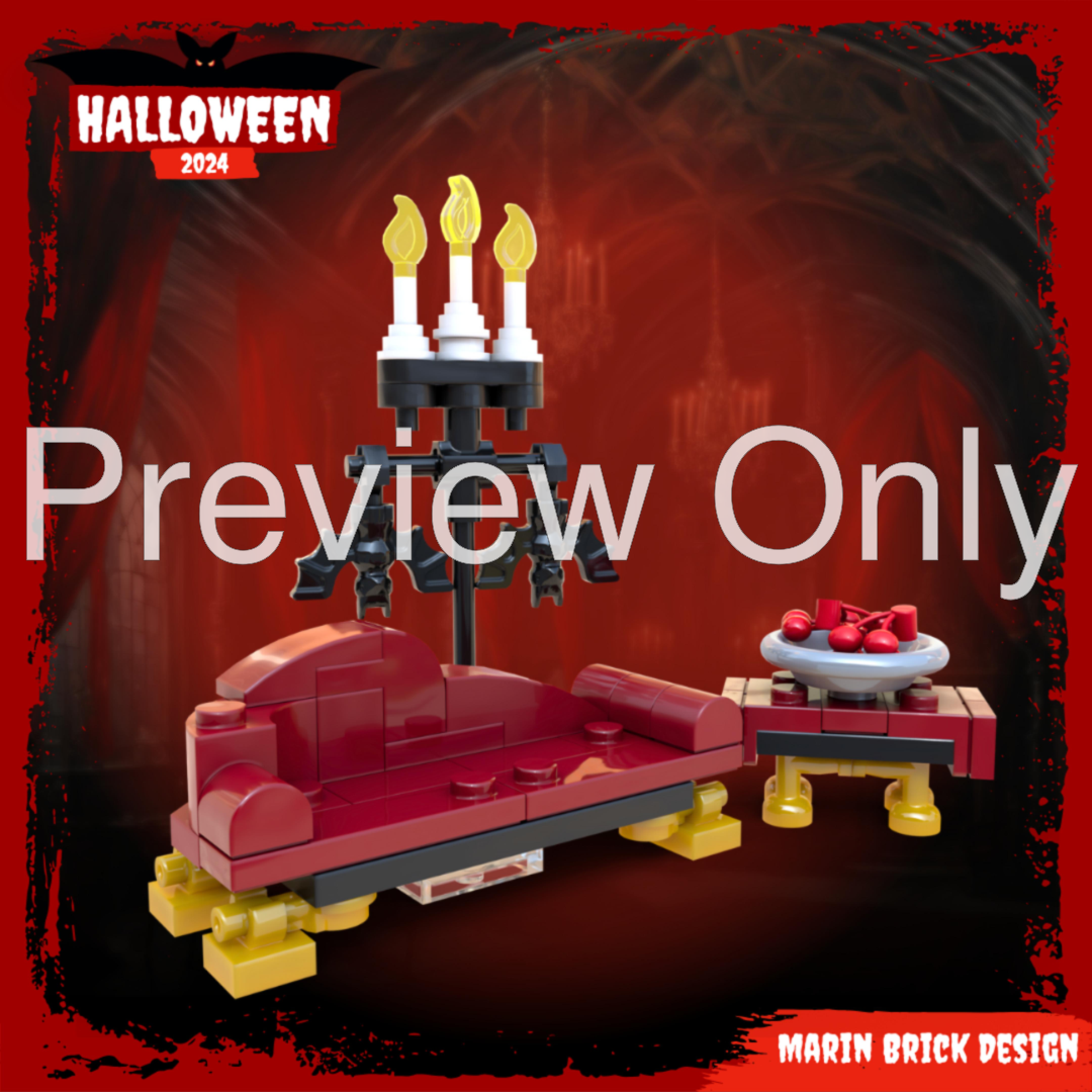 LEGO MOC Lego Vampire Furniture Full PACK Halloween Medieval DnD