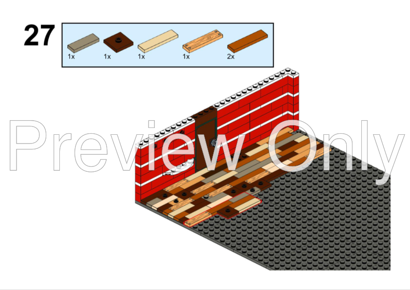 LEGO MOC Santa's Inside BYGGLEK LEGO® box with lid, 35x26x12