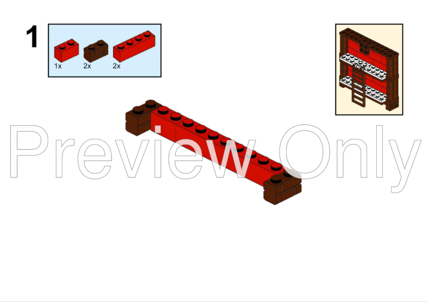 LEGO MOC Santa's Inside BYGGLEK LEGO® box with lid, 35x26x12