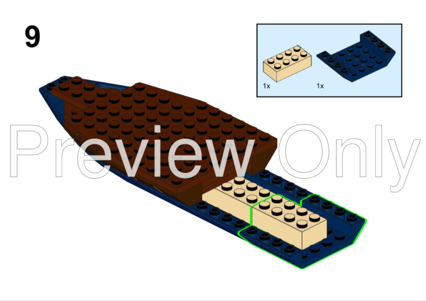 LEGO MOC Harbor Tugboat (Ship No. 3) by fidi70 | Rebrickable