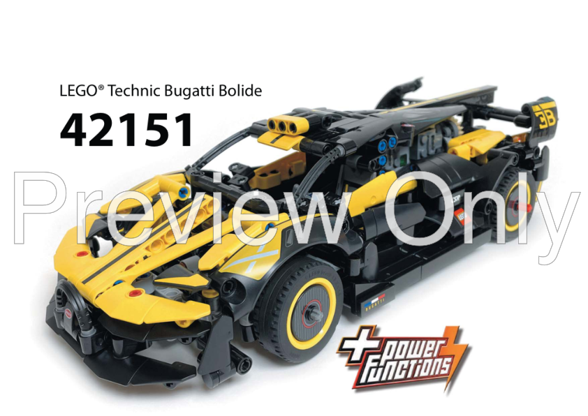 Power Functions Lego Bugatti Motor LEGO MOC 42151 Bugatti Bolide