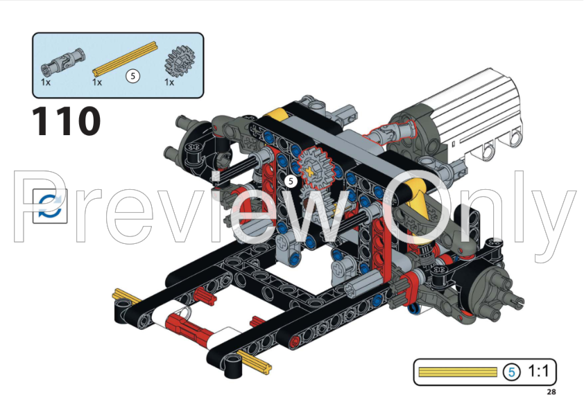 LEGO MOC 42125 페라리 488 GTE RC MOD for Power Function Motors by