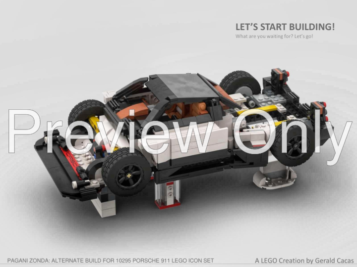 LEGO MOC Pagani Zonda: Porsche 10295 set alternate build by