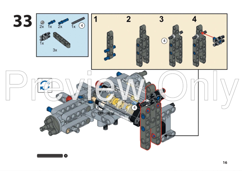 LEGO MOC-202336 42154 Ford GT RC MOD for Power Function Motors by