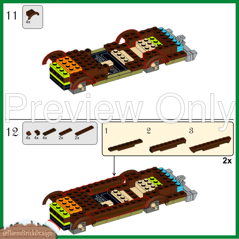 LEGO MOC Christmas Vintage Family Car LEGO Advent Calendar 2024 by