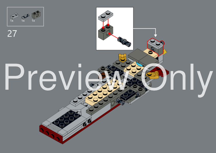 LEGO MOC Ebon Hawk from 75375 Falcon + 75363 Ahsoka T-6 by Tomasso