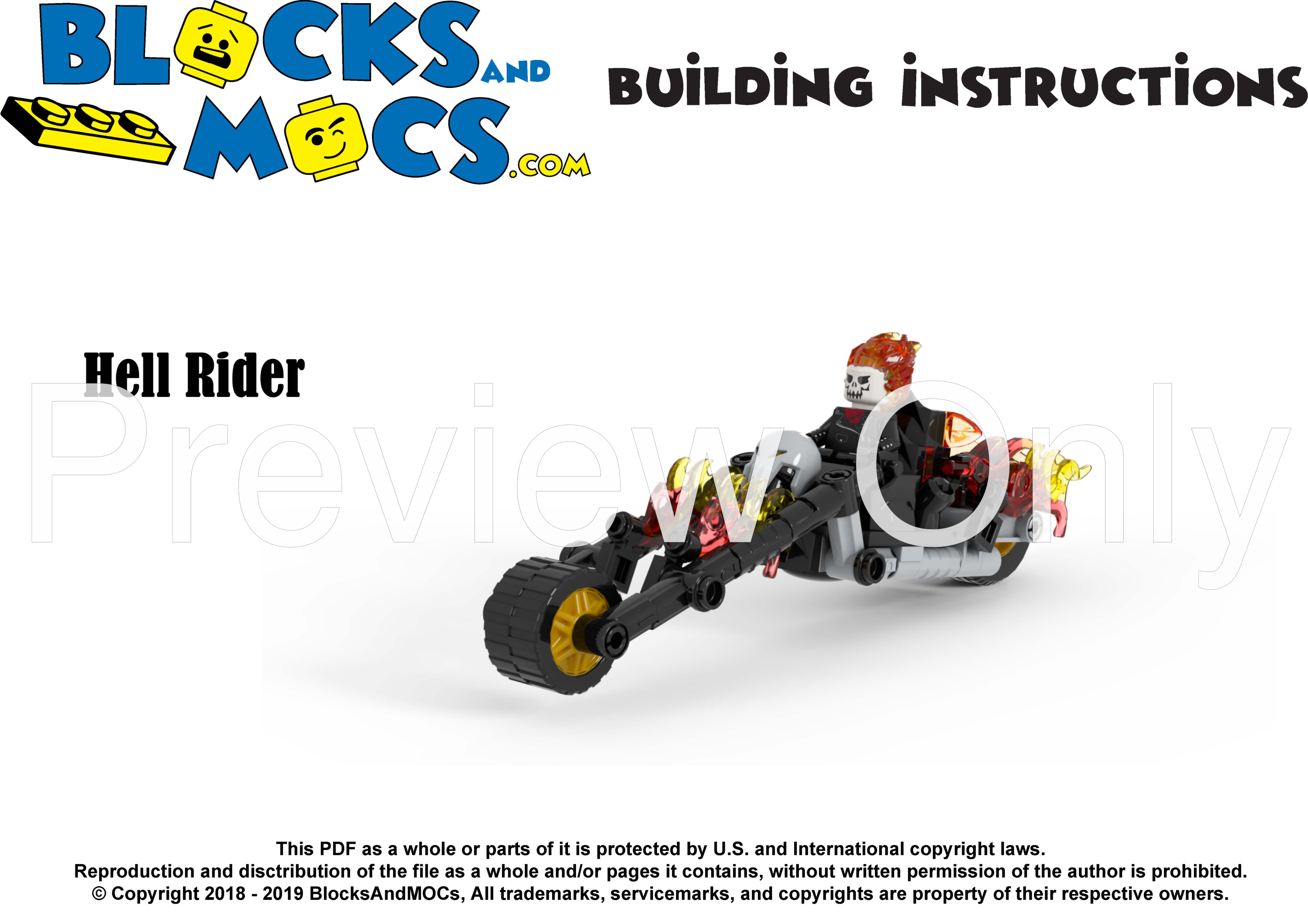 Homemade Lego Ghost Rider LEGO MOC-203898 Ghost Rider by Blocksandmocs | Rebrickable - Build with ...