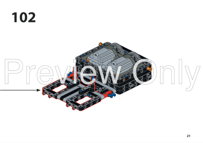 LEGO MOC-206167 42143 페라리 Daytona SP3 RC MOD for Power Function