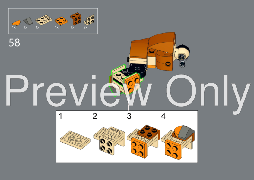 LEGO MOC Rancor from 3X 76967 Little Eatie T-Rex by Tomasso