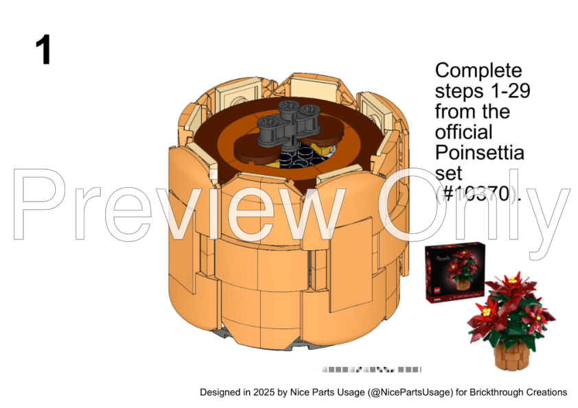 LEGO MOC Houseplant (Poinsettia Alt Build/Modification) by ...