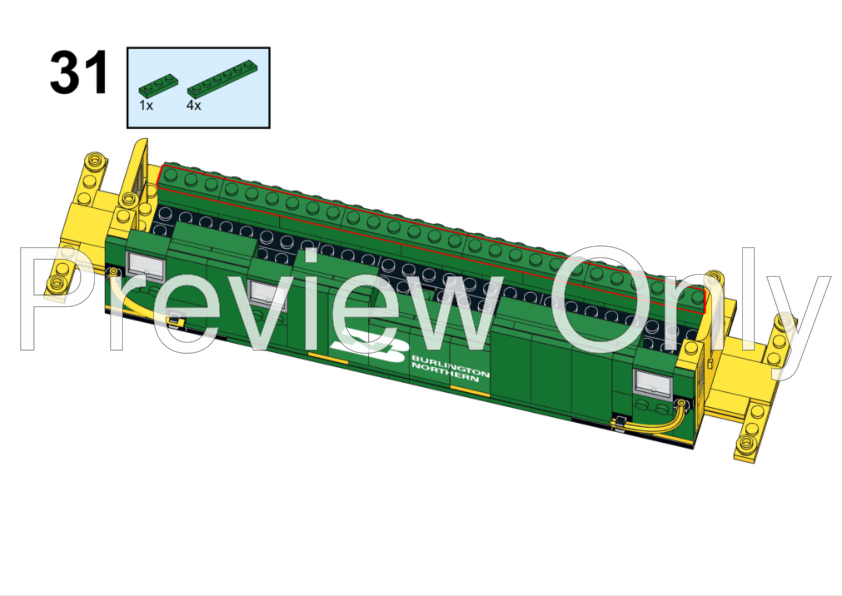 LEGO MOC BN Caboose by 603bricks | Rebrickable - Build with LEGO