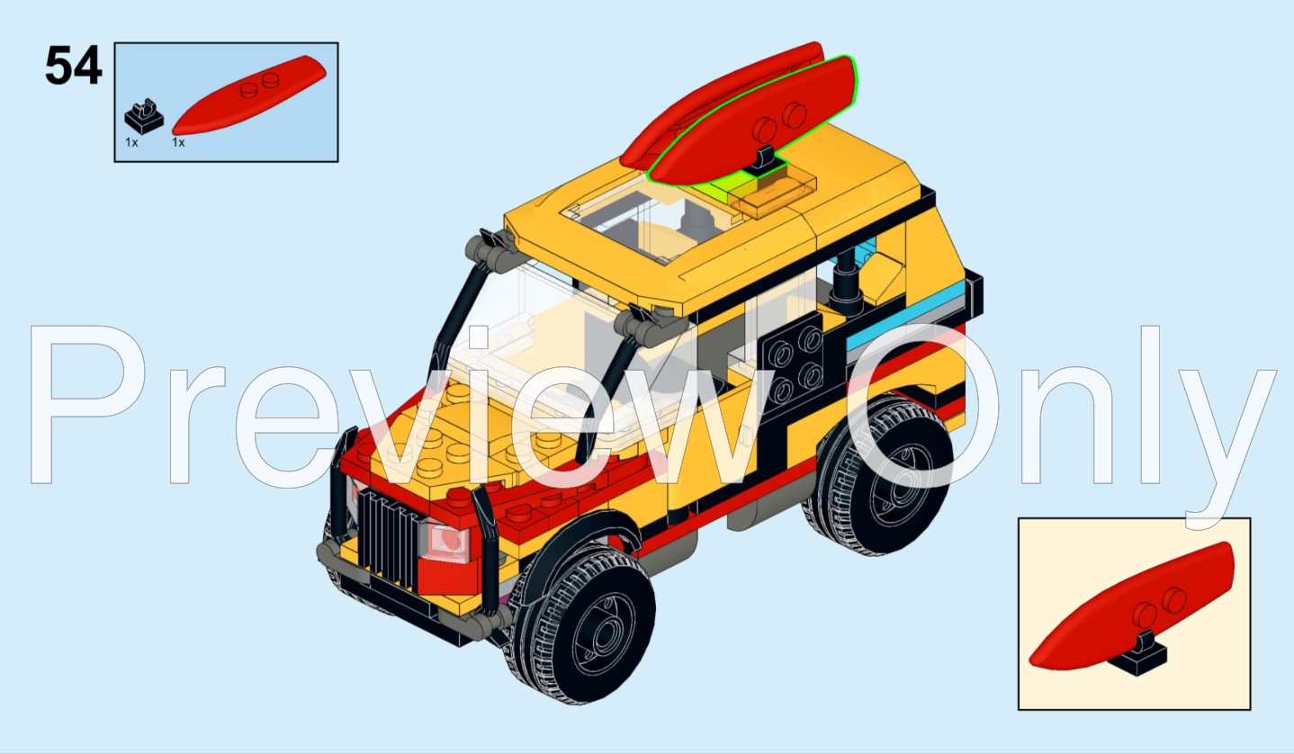LEGO MOC-211945 60453 Lifeguard Jeep by PeterSzabo | Rebrickable
