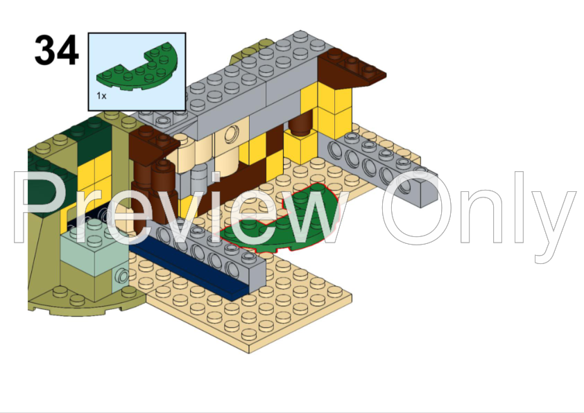 ZITIANYOUBUILD Medieval Castle Gate Alternate Build pour Set 21325