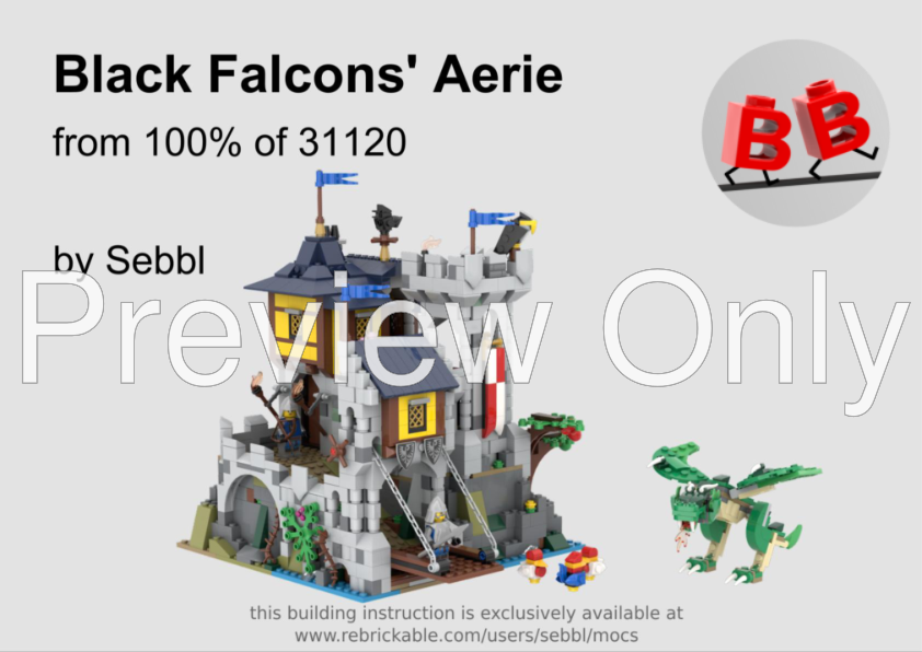 LEGO MOC-213076 31120: Black Falcon's Aerie - 100% Parts Used