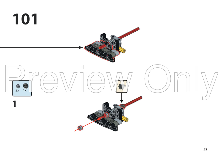 LEGO MOC-213439 42172 McLaren P1 RC MOD for Power Function Motors