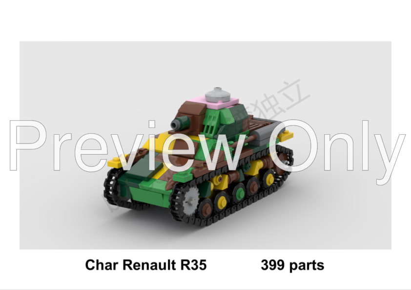 Maquette Master Fighter Char Renault R35 1/48 – Résine, Multicolore, 1940