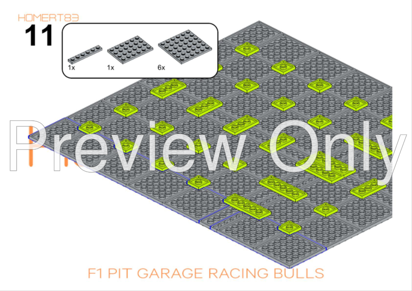LEGO MOC-221134 F1 VCARB Racing Bulls Formula One Pit Garage