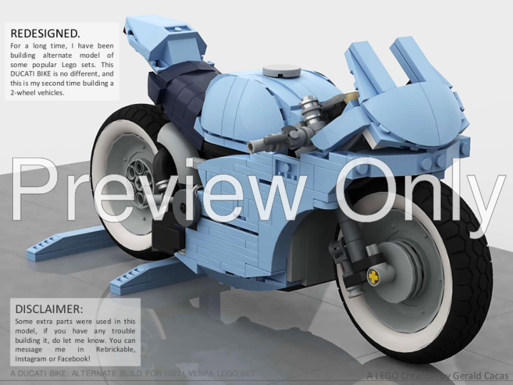 LEGO MOC-223640 Concept Bike: Vespa 10298 Lego Set Alternate Build