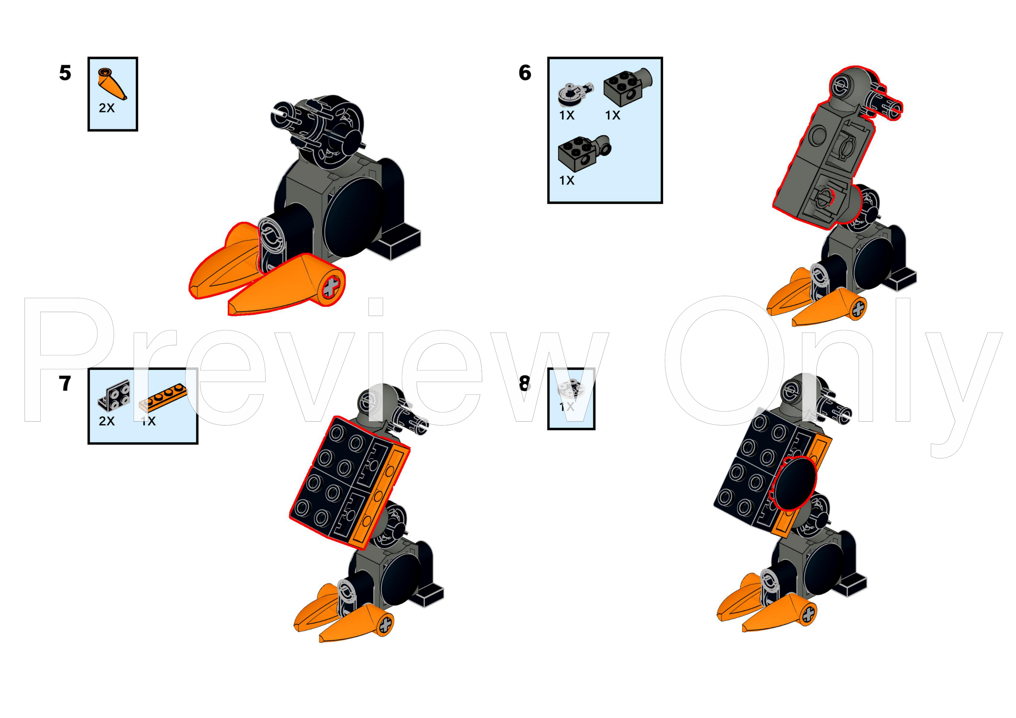 LEGO MOC D.Va Mech Onxy Flame Skin - Custom Design by Lioncity Mocs ...