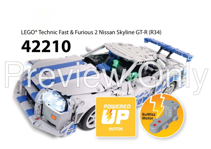 LEGO MOC-226958 42210 Fast & Furious 2 Nissan Skyline GT-R (R34