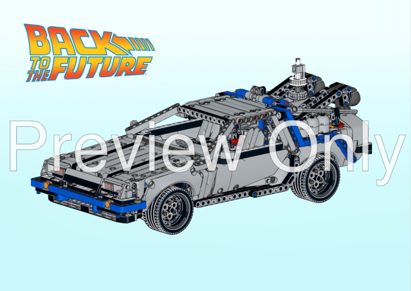 LEGO MOC 42210 Back to the Future Delorean by Mr.Platinum