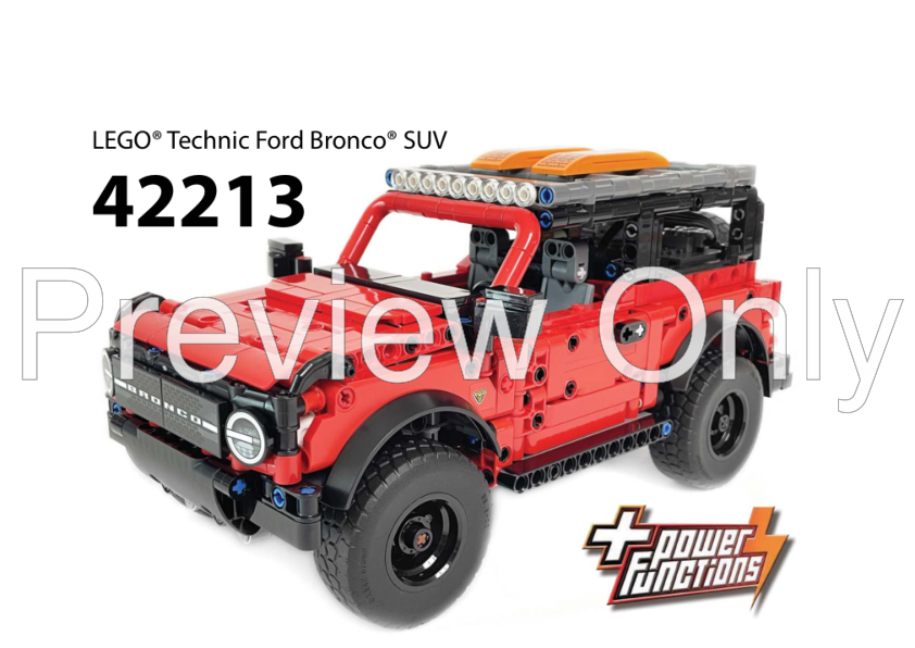 LEGO MOC 42213 Ford Bronco SUV RC MOD for Power Function Motors by