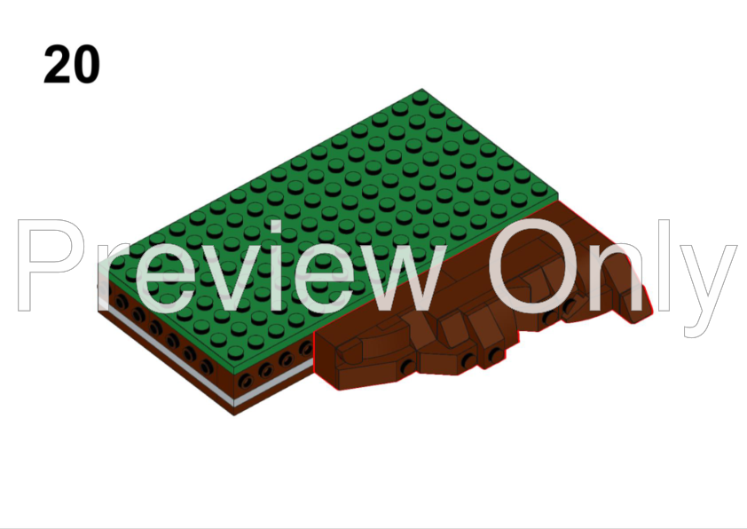 マーシー　dinoworks LEGO MOC-232443 Display for set 31171 Majestic Rhino + Bonus by